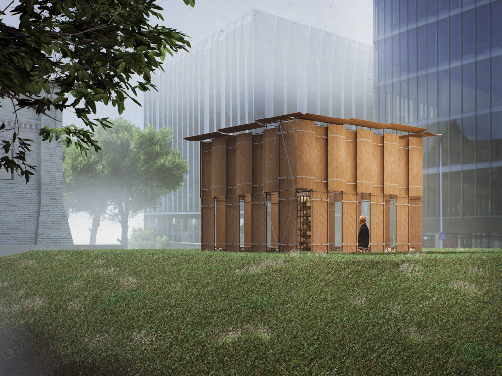 Referentsfoto installatsiooni võistluse võidutöö Resonance Aru Ma- Architects